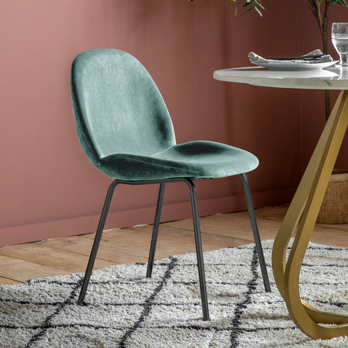 PaulaHome - Luxe Chair Mint Velvet (Pack of 2)